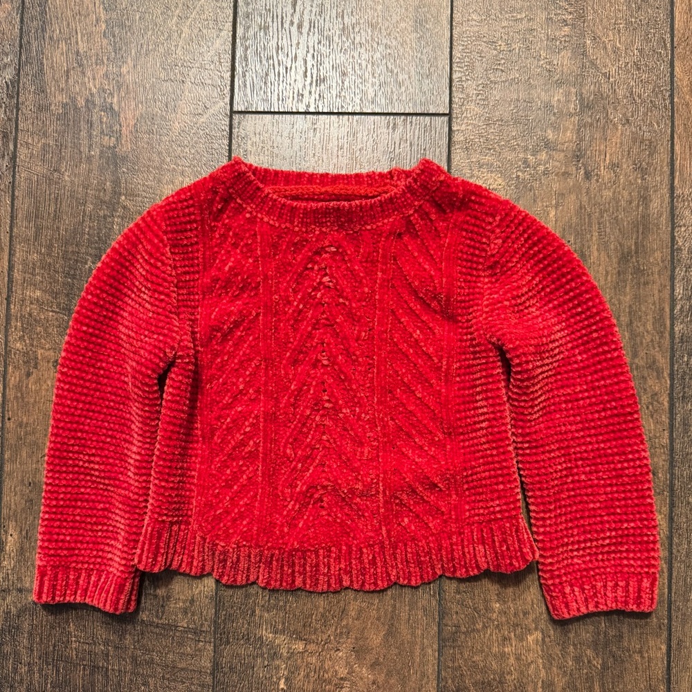 Baby Tommy Bahama Chenille Cherry Red Knit Sweater